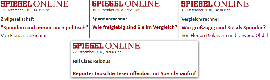 Claas Relotius hat womöglich auch Spendengelder veruntreut.