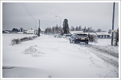 Derek Anson, winter, clacton on sea, essex, photographer, snow drift, traffic, arctic blast, 