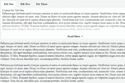 Tabbed Content With Read More Content With Css Only
