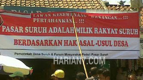 Pasar Suruh Diambil Alih Pemkab Semarang, Warga dan Pedagang Pasar Gelar Aksi Demo