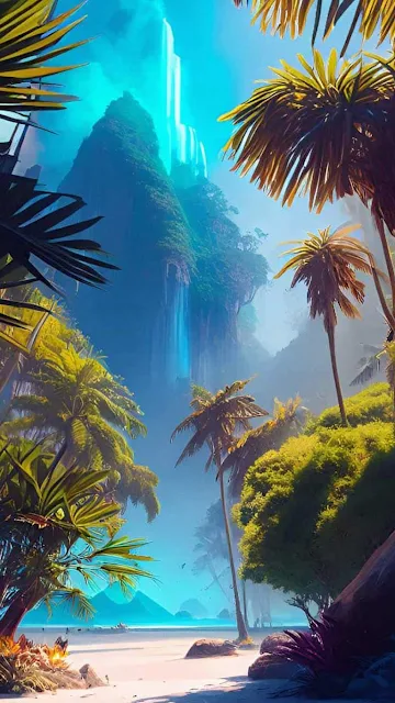 Paradise Nature Mobile Phone Wallpaper