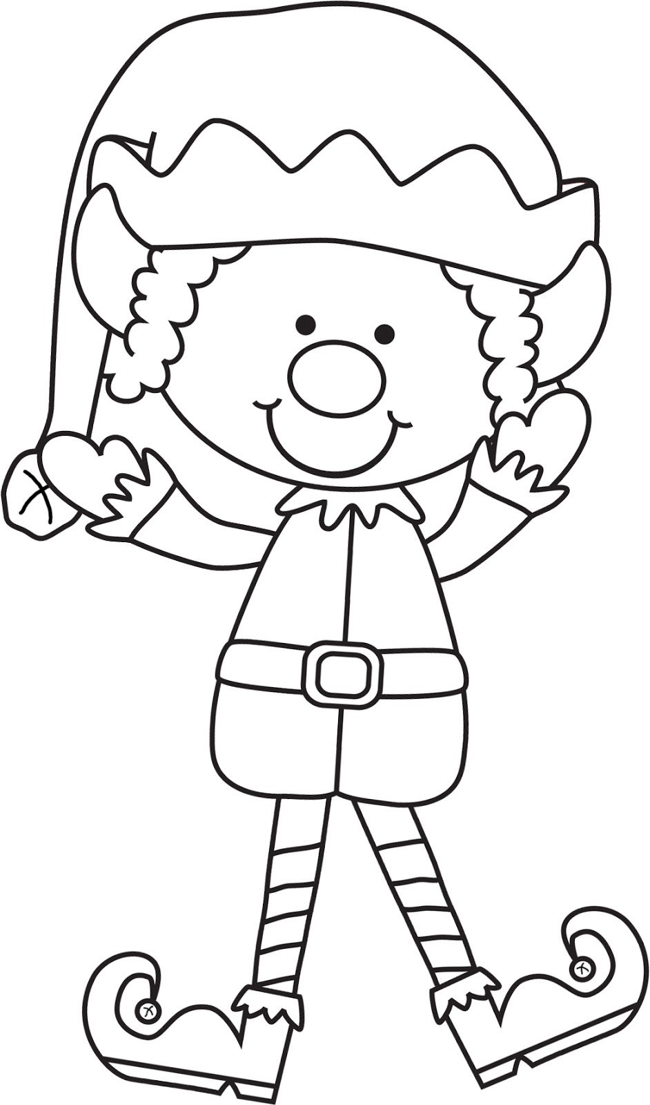 Elf on the shelf coloring pages free