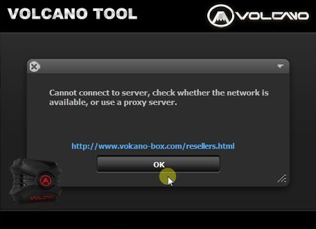 Volcano Error : Cannot connect to server, check whether the network is available, or use a proxy server.