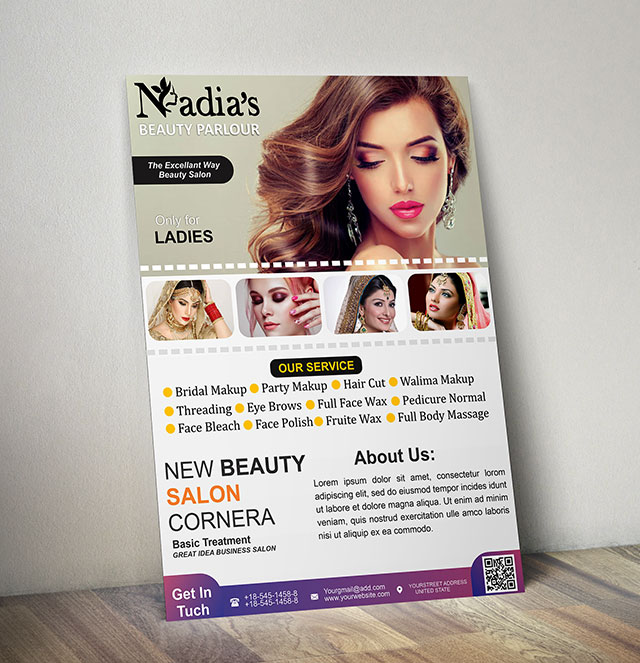 Modern Beauty Parlour & Salon Flyer Design Template Free Download