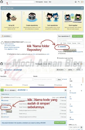 Cara Menggunakan / Menerapkan Kode Dari GitHub Kedalam Web