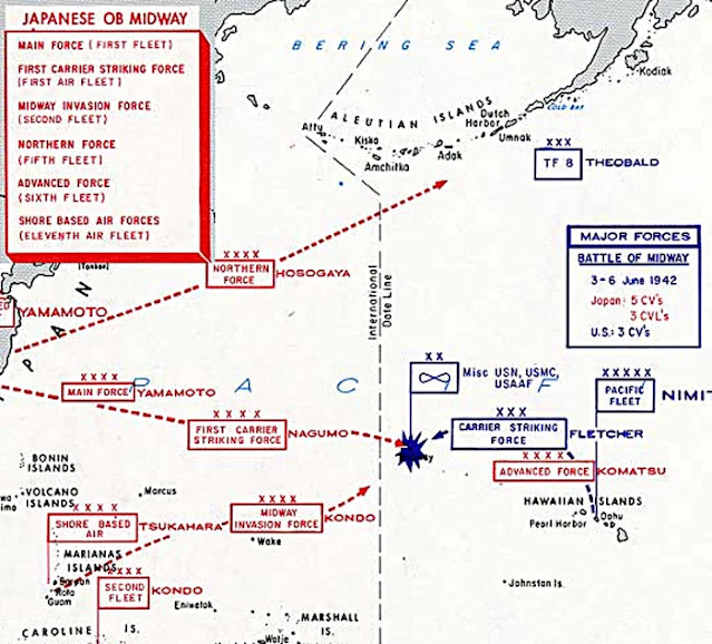 Map of Battle of Midway. 4 June 1942 worldwartwo.filminspector.com