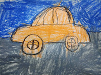 Harmony Arts Academy Drawing Classes Wednesday 24-July-19 Setajbeer Singh 4 yrs Car Vehicles Oil Pastels, Paper SSDP - (001) - Jr.KG