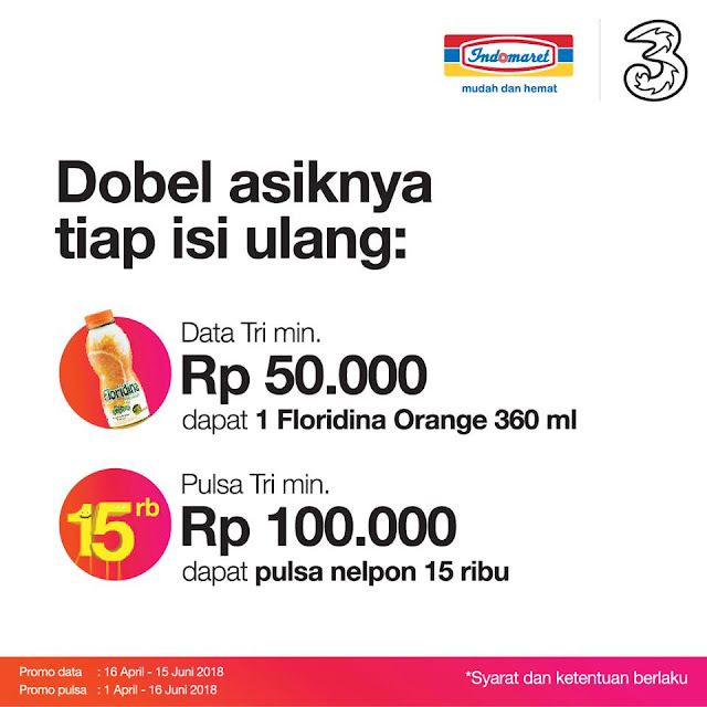 Dobel asiknya tiap isi ulang data Tri