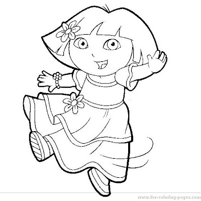 Dora Coloring Sheets on Show Me More Dora Ballet Colouring Pages
