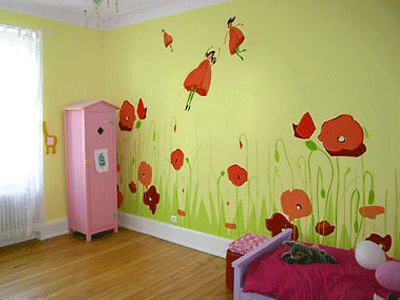Home Decoration  Five Fun Painting  Ideas  For Kids Rooms 