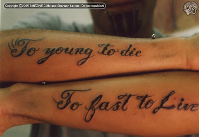Disfigured Boy,Old, Creepy Vegetable and To young to die, to fast to Live new tattoo