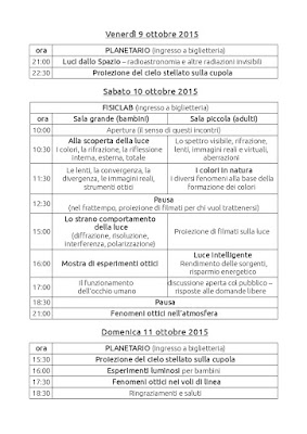 fisiclab programma evento luce