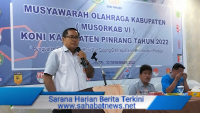 Peserta Sempat Protes, Yohanis Sampebua Kembali Terpilih Ketua Koni Kabupaten Pinrang