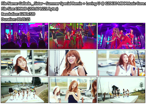 Mediafire Download Korean Music: [Perf] Sistar - Summer Special Remix + Loving U @ 120630 MBC Music Core - Comeback Stage