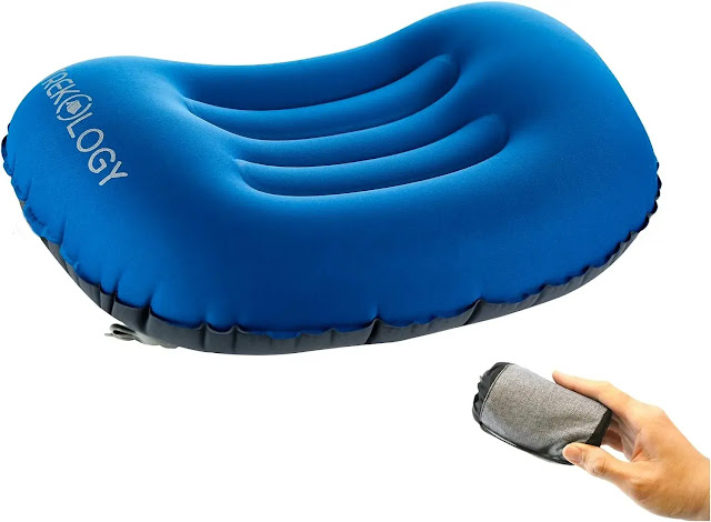 3. Trekology Ultralight Inflating Travel and Camping Pillow