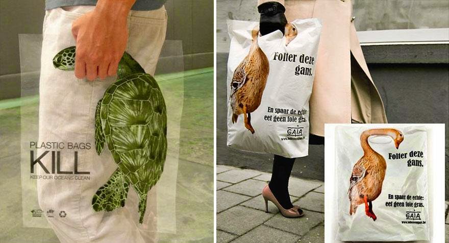 40 Of The Most Powerful Social Issue Ads That’ll Make You Stop And Think - Global Action In The Interest of Animals: Plastic Bags Kill