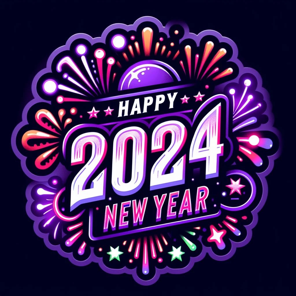 happy 2024 new year sticker image