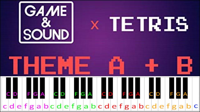 Tetris Theme B Piano / Keyboard Easy Letter Notes for Beginners