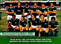 Sociedade Esportiva PALMEIRAS - São Paulo, Brasil - Temporada 1972 - Eurico, Leao, Luis Pereira, Alfredo, Dudu y Zeca; Edu, Madurga, Leivinha, Ademir da Guia y Nei