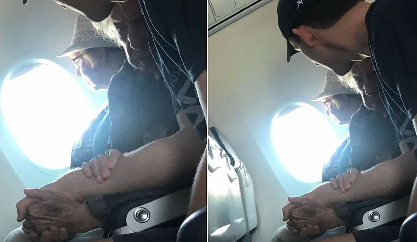 A Man's Compassion Towards Frightened Senior On The Plane Left Passengers In Tears