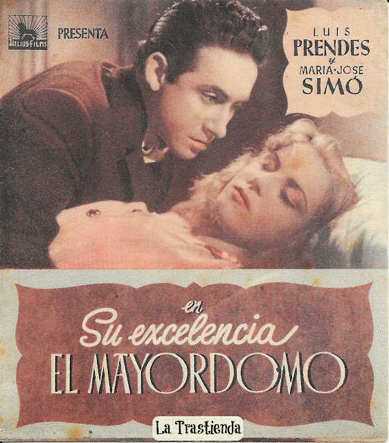 Programa de Cine - Su Excelencia el Mayordomo - Luis Prendes - Mª José Simó