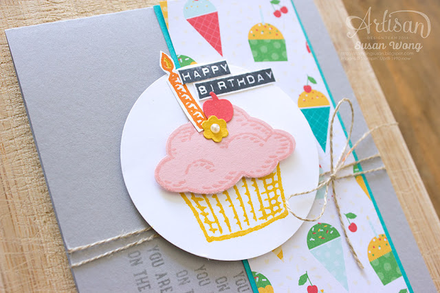 Sprinkles of Life + Cherry on Top Bday Card (detail) ~ Susan Wong