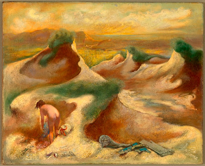 George Grosz, Nude in Dunes (1948)   