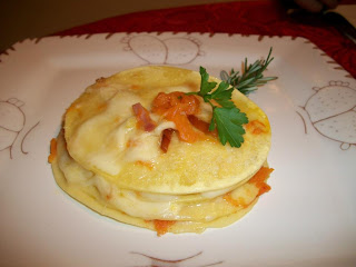 lasagne tonde zucca provola e speck