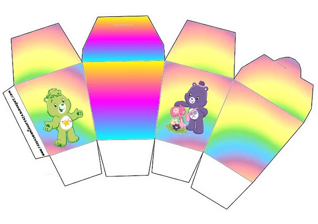 Care Bears Party Free Printable Chinese Take Away Box.