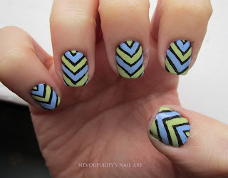 Chevrons Nails Art Design