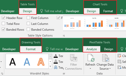 Tab Tools Microsoft Excel