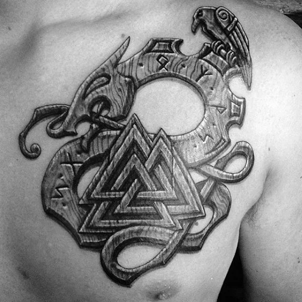 foto de tatuaje de valknut