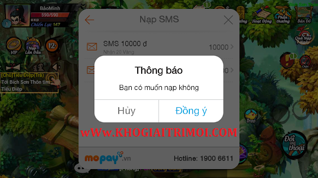 Hướng dẫn nạp VÀNG trong game Lãng Khách