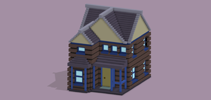 Voxel Log Cabin