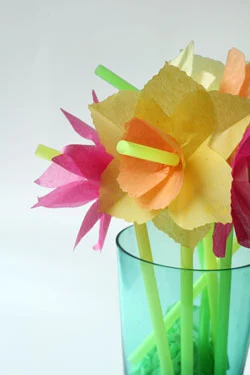 Floral Paper Straws.