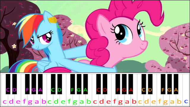 The Gypsy Bard by Pinkie Pie (Friendship Is Witchcraft) Piano / Keyboard Easy Letter Notes for Beginners