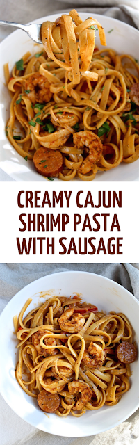 Creamy Cajun Shrimp Pasta with Sausage