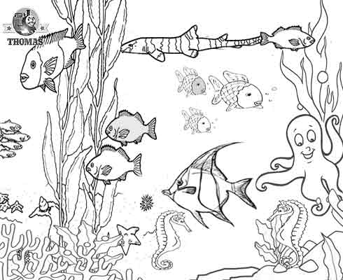 Free Printable Coloring Sheets on Printable Aquarium Under The Sea Marine Tropical Fish Coloring Pages