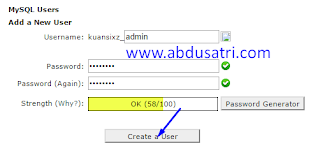 cara create mysql di hosting