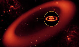 NASA/artist rendering of Saturn's halo.
