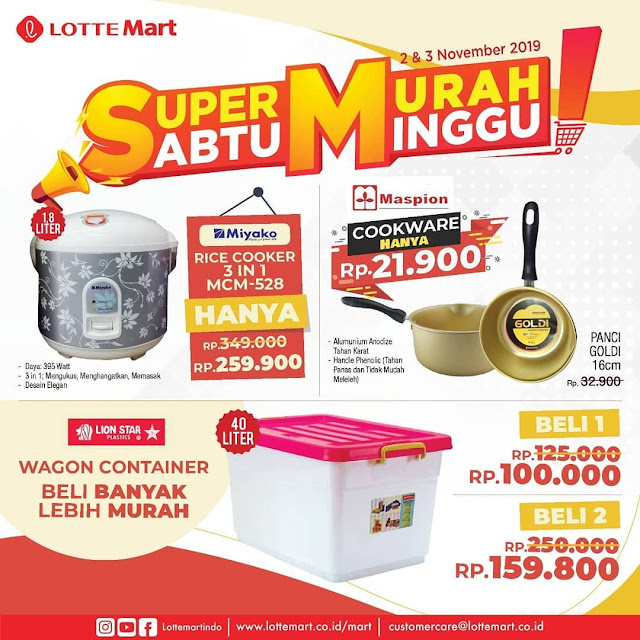 #LotteMart - #Promo Spesial Perlengkapan Rumah, Dapur & Mainan (s.d 30 Nov 2019)