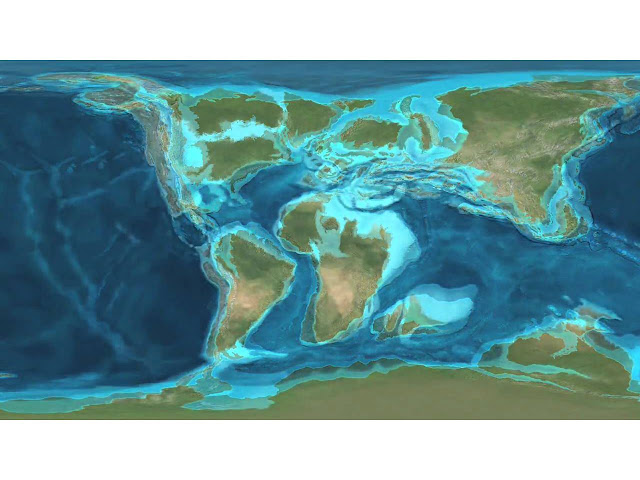 world map 100 million years ago