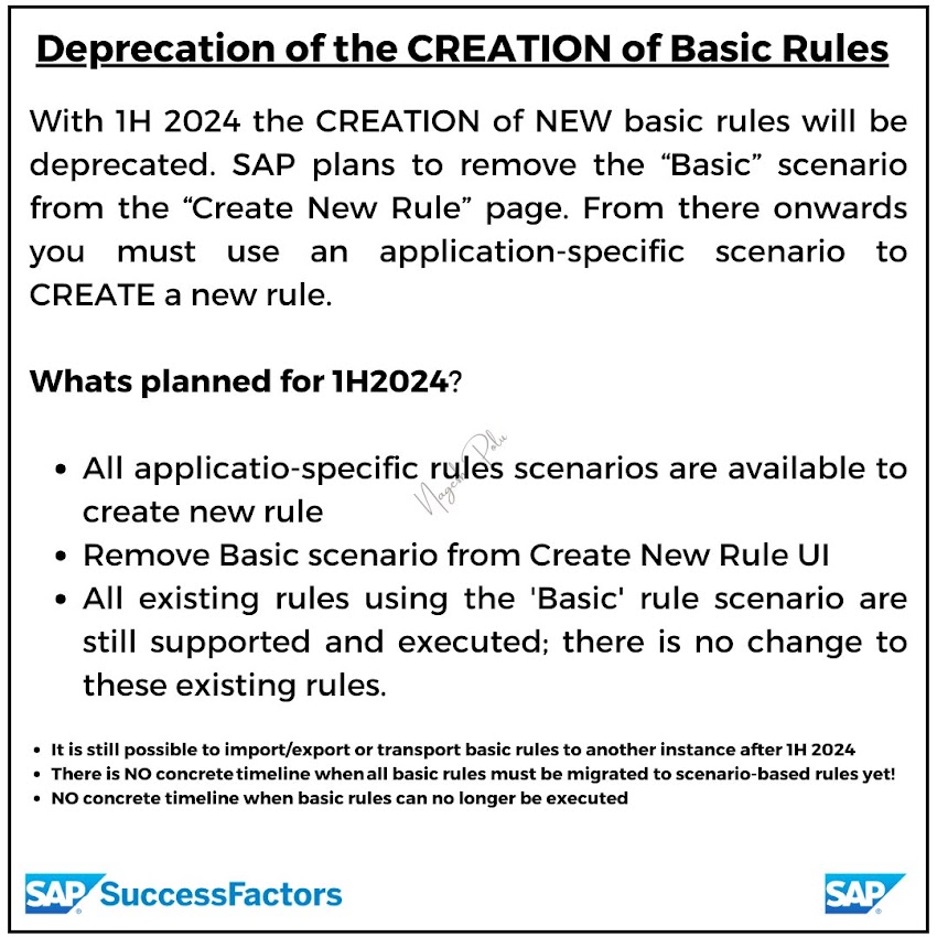 Deprecation Plan for Basic Rule Scenario