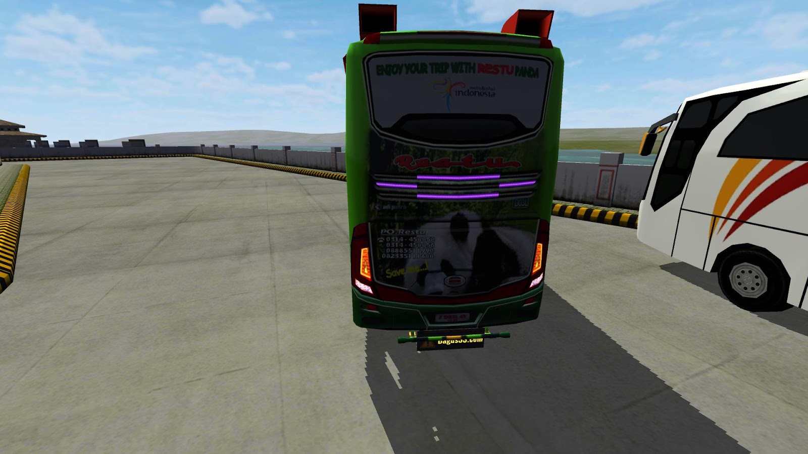 Livery Bus Restu Panda SHD by Doel BUSSID - Bagus ID