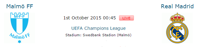 Real Madrid vs Malmö FF live UEFA Champions League Soccer match full TV coverage channel info