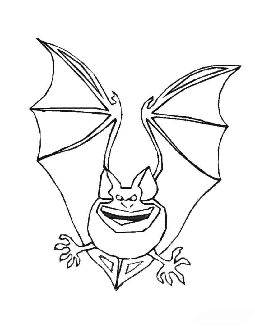 Download Halloween Bat Coloring Pages : Bats Cute Smile
