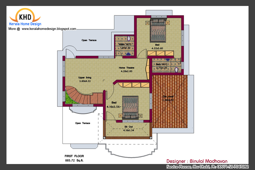 House Plan and Elevation - 2292 Sq. Ft. ~ Kerala House Design Idea