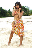 Sanjana, sizzling, in, beach, 