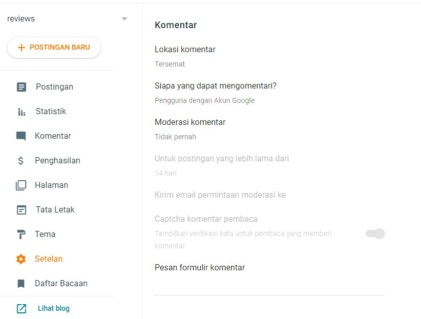 Cara Menampilkan Kotak Komentar Blogger yang Hilang atau Tidak Muncul