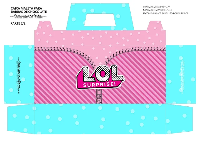 LOL Surprise Free Printable Suitcase Box. 